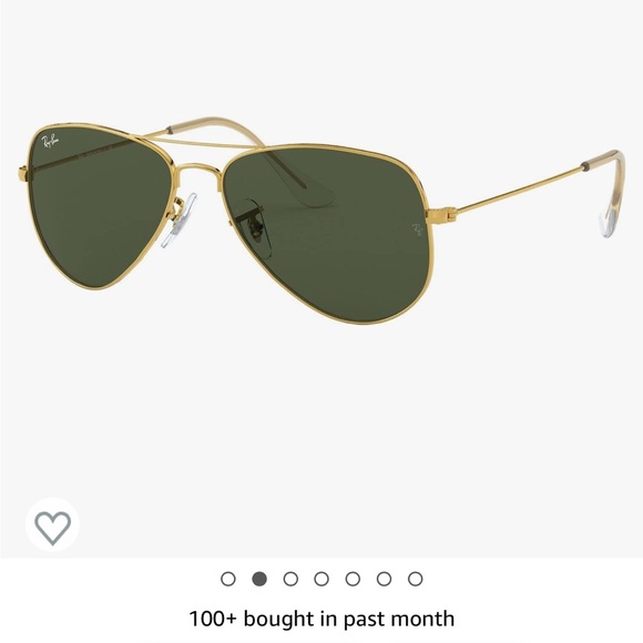 Ray Ban Small shrunken aviators 52 mm gold frames with crystal green len… - Picture 8 of 15